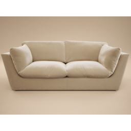 SOLACE+CO Orson 3 Seater Beige Velvet Sofa - thumbnail 2