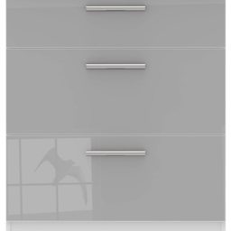 Crowndale Contrast Grey and White Matt 3 Drawer Deep Chest Ready Assembled - thumbnail 2