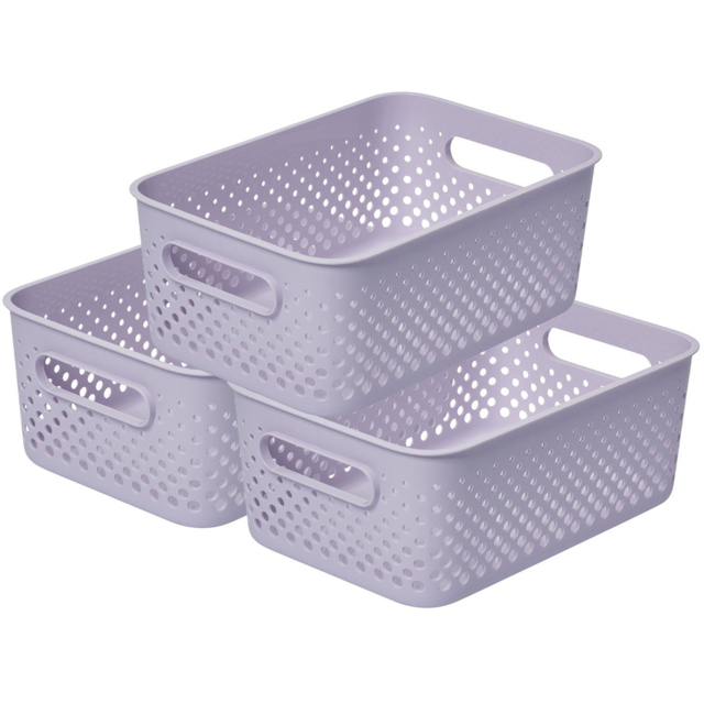 SmartStore Essence Medium Lavender Storage Basket 5.6L 3 Pack - image 1