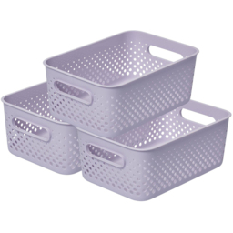 SmartStore Essence Medium Lavender Storage Basket 5.6L 3 Pack - thumbnail 1