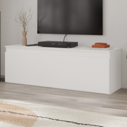 Decortie Sunset White Single Door TV Lowboard - thumbnail 1