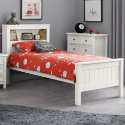 Julian Bowen Maine Single Surf White Bookcase Bed