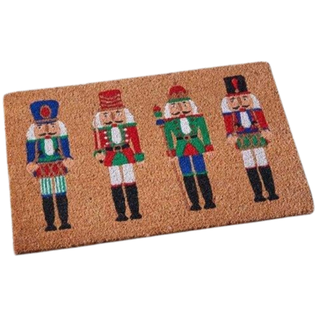 Marco Paul Nutcrackers Natural Coir Christmas Mat - image 1