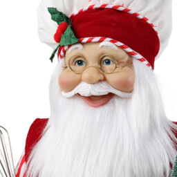 Standing Chef Santa - Red - thumbnail 4