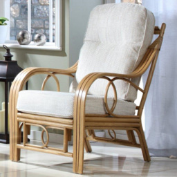 Desser Furniture Madrid Jasper Light Oak Natural Rattan Chair