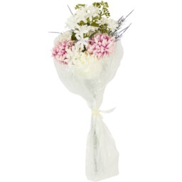 Artificial Lavender and Pompom Bouquet - thumbnail 3