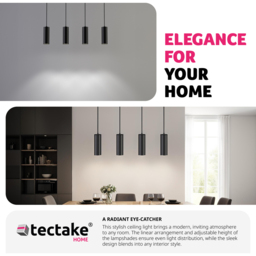 tectake Lumea Ceiling Light with Adjustable Cables - thumbnail 3
