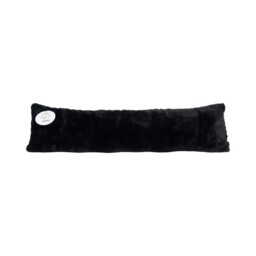 My Home Faux Fur Black Draught Excluder