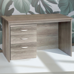 R White Cabinets Grey Large 3 Drawer Filing Home Office Desk