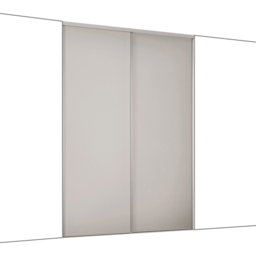 Spacepro Classic 2 Door Dove Grey Panel Sliding Wardrobe Kit 1185mm - thumbnail 1