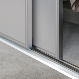Spacepro Classic 2 Door Dove Grey Panel Sliding Wardrobe Kit 1185mm - thumbnail 3