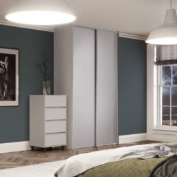 Spacepro Classic 2 Door Dove Grey Panel Sliding Wardrobe Kit 1185mm - thumbnail 2