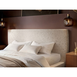 Solace+Co Luciana Double Cream Chenille Upholstered Platform Bed Frame - thumbnail 4