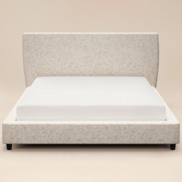 Solace+Co Luciana Double Cream Chenille Upholstered Platform Bed Frame - thumbnail 3