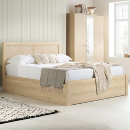 Birlea Herringford King Size Oak Ottoman Bed