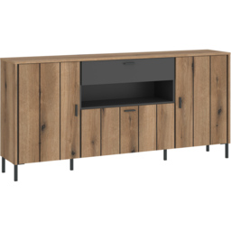 Furniture To Go Arundel 3 Door Single Drawer Single Shelf Oak Sideboard - thumbnail 2