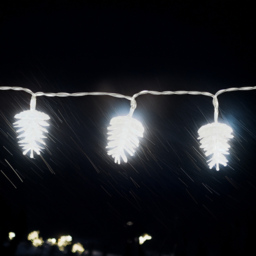 100 LED White Pinecone Christmas String Light 149cm - thumbnail 1