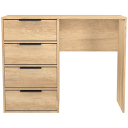 Crowndale Hong Kong 4 Drawer Nebraska Oak Vanity Dressing Table Ready Assembled - thumbnail 3