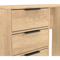 Crowndale Hong Kong 4 Drawer Nebraska Oak Vanity Dressing Table Ready Assembled - thumbnail 4