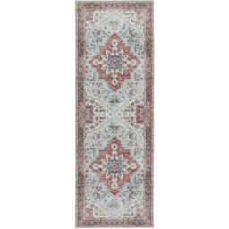 Origins My Washable Blue and Red Marrakesh Rug 67 x 200cm - thumbnail 1