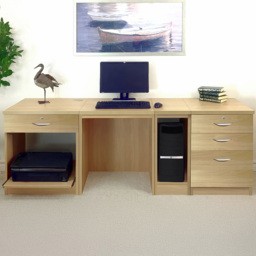 R White Cabinets Set 16 4 Drawer Natural Computer Desk
