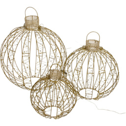 Set of 3 LED Baubles - thumbnail 3