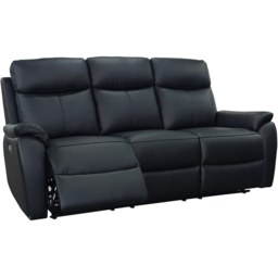 Aspire Kingsmere 5 Seater Black Power Recliner Sofa Set - thumbnail 3