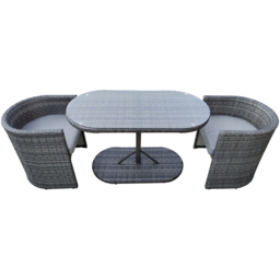 Charles Bentley St Tropez Grey 2 Seater Bistro Set - thumbnail 2