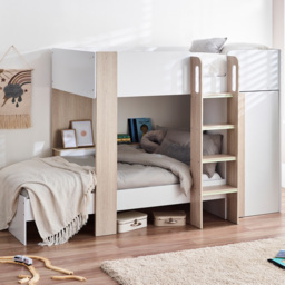Julian Bowen Horizon Pale Wood and White Bunk Bed