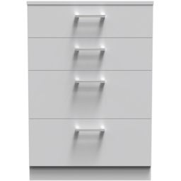 Crowndale Devon 4 Drawer Grey Matt Deep Chest of Drawers - thumbnail 3