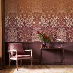 William Morris Blackthorn Red Mural