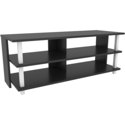 Decorotika Pueblo 4 Shelf White and Anthracite Wide TV Unit - thumbnail 2