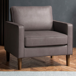 Bexhill Grey Faux Leather Armchair
