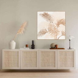 Neutral Botanical Hand Painted Art Canvas 100cm - thumbnail 4
