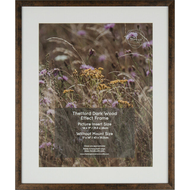Thetford Brown Dark Wood Effect Frame 17 x 12 inch - image 1
