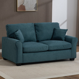 Artemis Home Lewiston 2 Seater Teal Fabric Sofa Bed