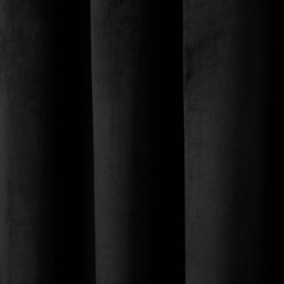 Divante Vermont Velvet Blackout Eyelet Curtain Black 168 x 229cm - thumbnail 4