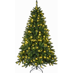 Green Hatherleigh Fir Pre-Lit Warm White LED Artificial Christmas Tree 6ft - thumbnail 4