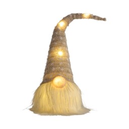 Blushing Ballroom Natural Sparkly LED Christmas Sitting Gonk 41cm - thumbnail 4