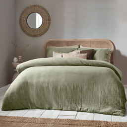 Yard Lark King Size Eucalyptus Muslin Cotton Duvet Set