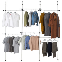 House of Home Telescopic 2-Tier Triple Clothes Rail - thumbnail 3