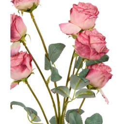 Pink Faux Dried Rose Artificial Flower - thumbnail 2