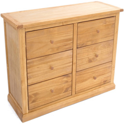 Cabinet Bits Lucca 6 Drawer Antique Chest of Drawers with Wooden Knob - thumbnail 4