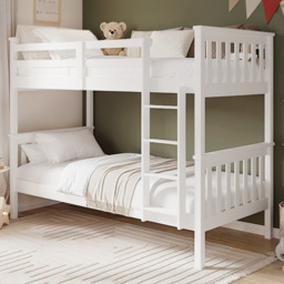 Flair Cypress White Detachable Bunk Bed - thumbnail 1