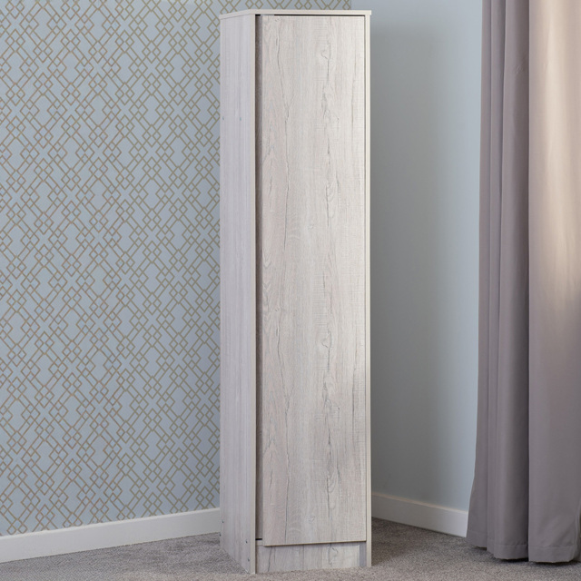 Seconique Malvern Single Door Urban Snow Wardrobe - image 1
