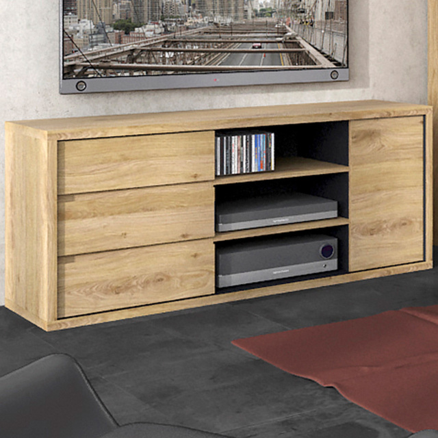 Florence Shetland Single Door 3 Drawer 3 Shelf TV Unit - image 1