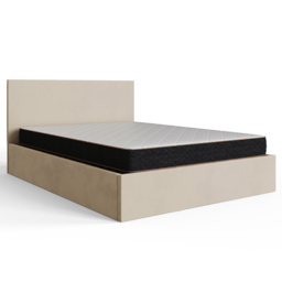 GFW Natural King Size Velvet End Lift Ottoman Bed - thumbnail 2