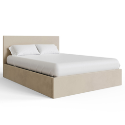 GFW Natural King Size Velvet End Lift Ottoman Bed - thumbnail 3