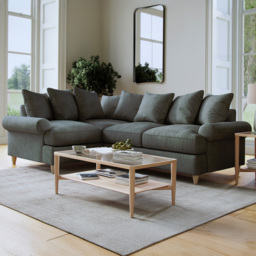 Clara Faro 17 Grey 3 Seater Right Hand Corner Agmamito Sofa - thumbnail 1
