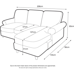 Clara Faro 17 Grey 3 Seater Right Hand Corner Agmamito Sofa - thumbnail 4